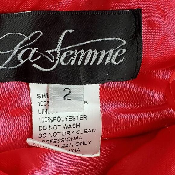 La Femme Size 2 Embellished Cut Out Dress - Picture 4 of 11